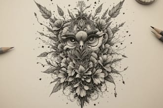create a tattoo design of tattoo sleeve