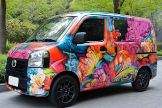 design racing car wrap, itasha wrap, car wrap