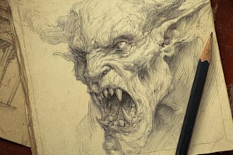 do horror or fantasy monster or creature for you