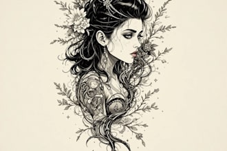 create old school or traditional tattoo design