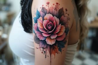create a watercolor tattoo design
