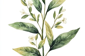 draw botanical and flower line art illustration