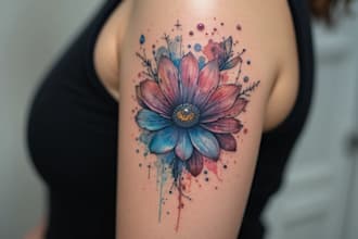 custom a watercolor tattoo design