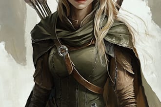 draw a fantasy,  character illustration