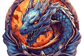 hand paint fantasy logo