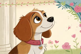 draw pet portrait with disney style