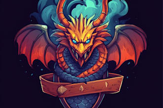 do the fantasy game logo and branding