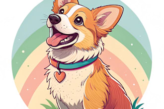 create a custom dog illustration for pet lovers