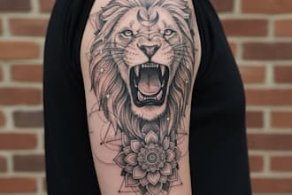 high end dotwork tattoo design for you