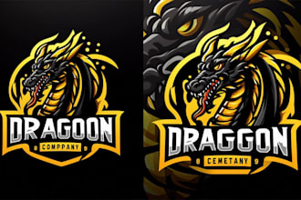 design a fierce dragon mascot logo with t shirt design