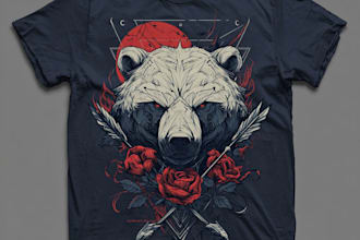 create a custom illustrated t shirt design for you