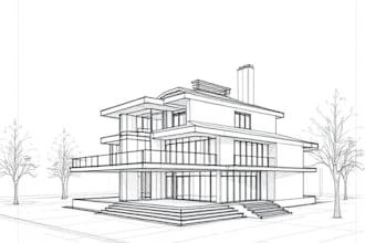 draw your architectural plans, sketch in digital autocad