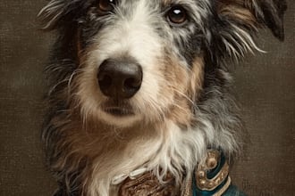make disney pets portrait illustration in disney style