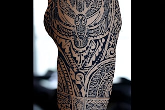 design a custom tribal tattoo and ornamental prints