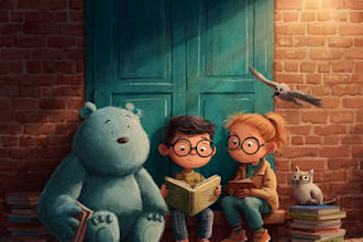 illustrate children story book illustration, story book