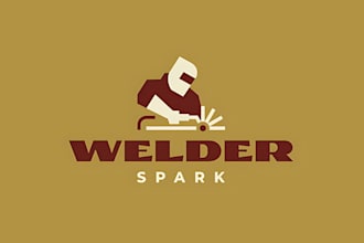 design wonderful clean pipeline welder logo