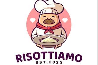 design food, bakery, ice cream ,chef, restaurant logo