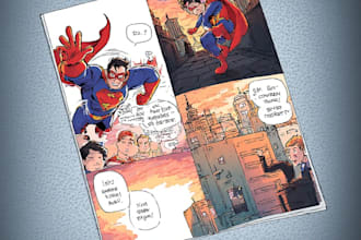 illustrate your superhero or fantasy comic book