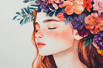 draw watercolor illustration and watercolor art
