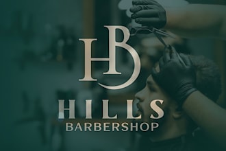 do stunning beauty salon and barbershop logo