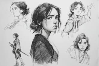draw sketches with your character