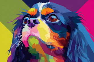 do a custom pet portrait, dog portrait, cat portrait