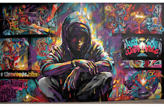 create custom graffiti art designs murals and wall arts