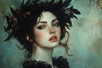 create fantasy female or dnd portrait illustration