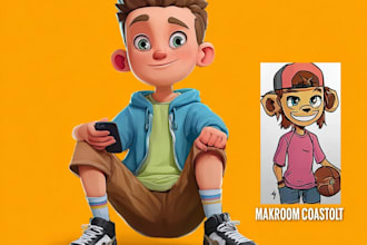 draw a cartoon character artwork
