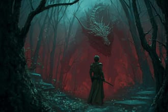 draw a metal, horror, dark art
