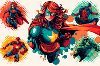 superhero comic page superhero character for comics