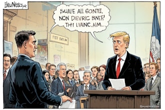 do a political cartoon art