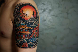 making a personalized japanese style tattoo design