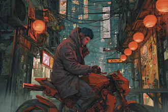 design cyberpunk character, original character design