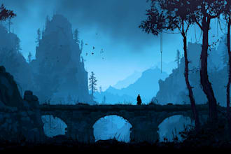 create 2d environment and game background for you
