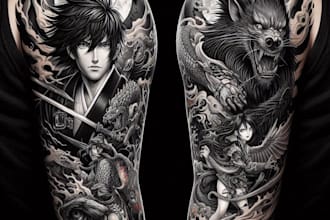 design a custom tattoo design as a tattoo artist
