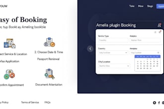 build appointment booking website vfs appointment using amelia plugin