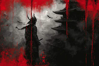 draw detailed dark, horror, and heavy metal art illustration