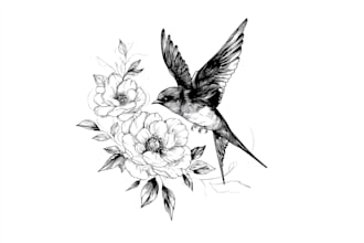 make line art, monoline geometric, linework tattoo design