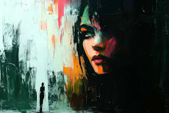 abstract painting art or color abstract art