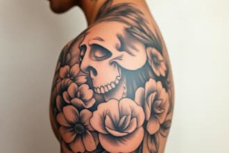 create unique realism tattoo design with my style