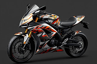 create design motorcycle streetbike wrap design
