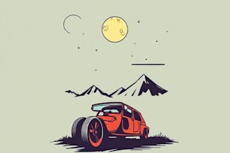 draw retro vintage illustration cartoon character