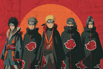 draw you in naruto akatsuki anime manga style