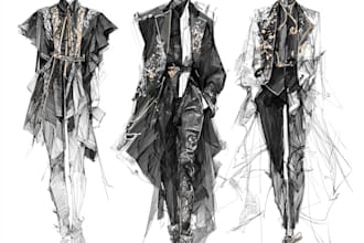 create technical fashion illustration, pattern design