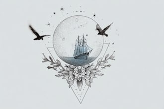 create a minimalist tattoo design