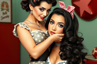 make a pin up girl and pin up girl