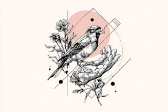 create colorful custom tattoo design, tattoo sleeve