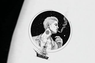 make professional minimalist tattoo design