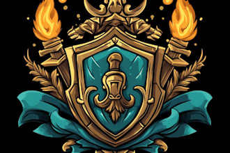 draw a fantasy rpg logo dnd image for you